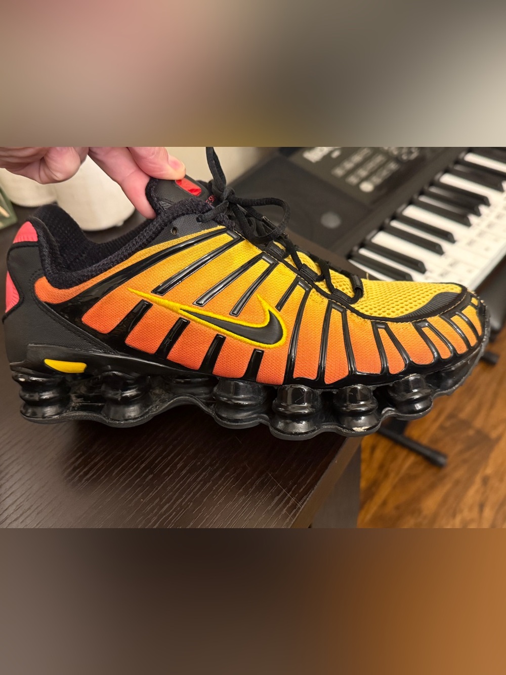 Nike Nike Shox TL “Sunrise” Orange Yellow Athletic Sneakers Mens 8 - Picture 7 of 12